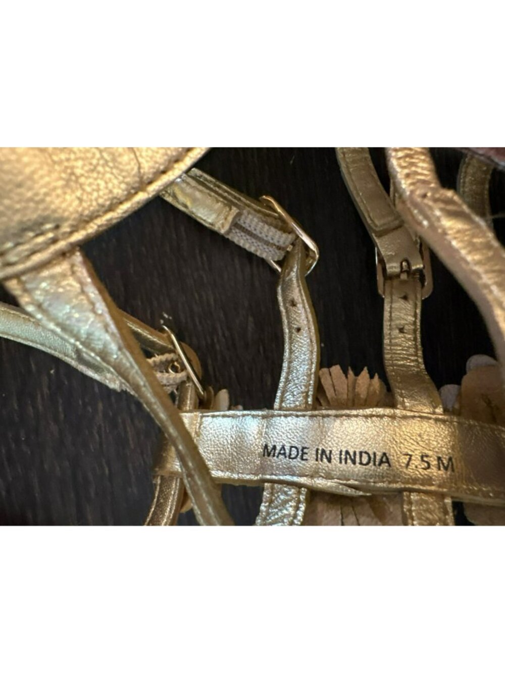 Kate Spade Sadia Metallic Napa Sandals Size 7.5 - Picture 10 of 10